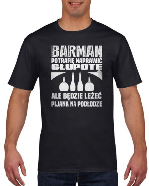 Koszulka męska Dla barmana M Czarny