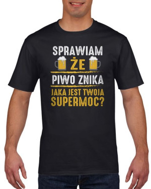 Koszulka męska Sprawiam, że piwo znika S Czarny