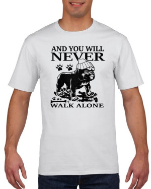 Koszulka męska You will never walk alone L Biały