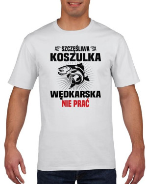 Koszulka męska Szczęśliwa koszulka M Biały
