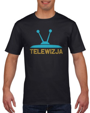 Koszulka męska Telewizja kosmici XL Czarny
