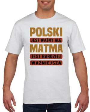 Koszulka męska Polski vs matma M Biały