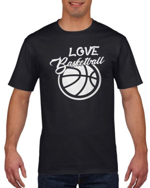 Koszulka męska Love basketball Kocham koszykówkę XL Czarny