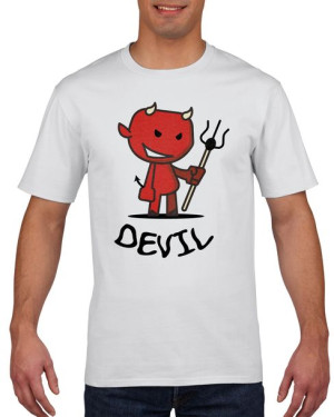 Koszulka męska Devil Diabełek XXL Biały