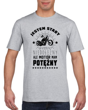 Koszulka męska Motor mam potężny M Szary