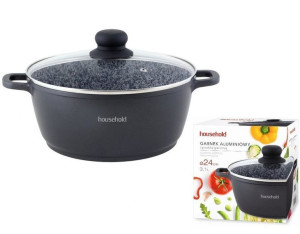Ganek granitowy z pokrywą 24 cm indukcja 3,1 L