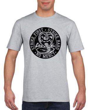 Koszulka męska Cobra Kai Karate Kid Serial XXL Szary
