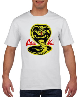 Koszulka męska Cobra Kai Karate Kid Serial L Biały