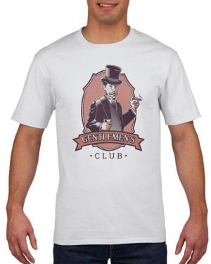 Koszulka męska Cygaro Whisky Gentlemen's Club XXL Biały