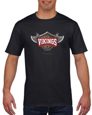 Koszulka męska Wikingowie Vikings S Czarny