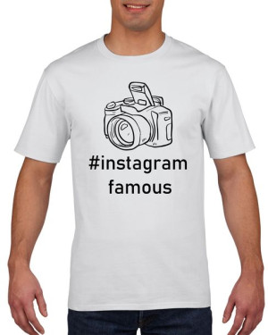 Koszulka męska Instagram famous S Biały