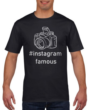 Koszulka męska Instagram famous XL Czarny