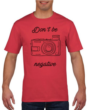 Koszulka męska Don't be negative M Czerwony