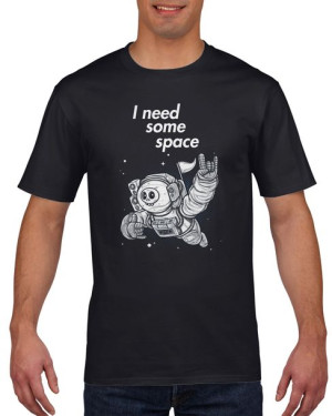 Koszulka męska I need some space S Czarny