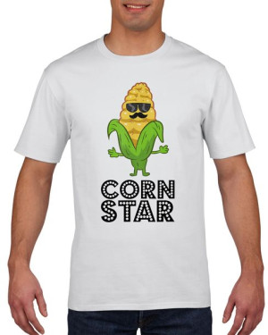 Koszulka męska Corn star kolba kukurydzy M Biały