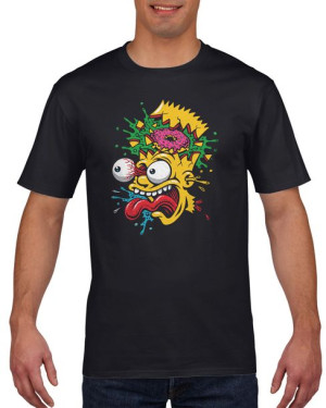 Koszulka męska Zombie Bart XXL Czarny