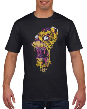 Koszulka męska Zombie Homer M Czarny