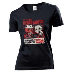 Koszulka damska Chibi Freddy Jason Slasher Horror M Czarny