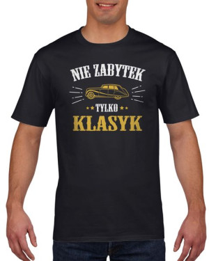 Koszulka męska Nie zabytek tylko klasyk XL Czarny