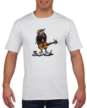 Koszulka męska Rastaman muzyk reggae XXL Biały