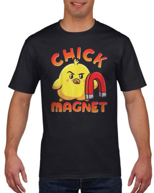 Koszulka męska Chick magnet magnes na laski L Czarny