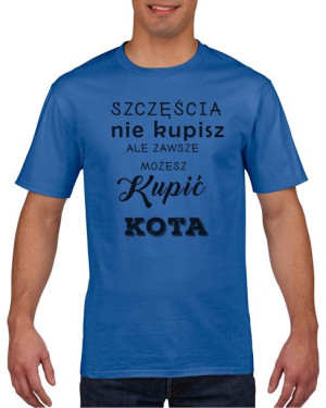 Koszulka męska Szczęścia nie kupisz XXL Niebieski