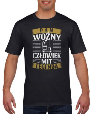 Koszulka męska Woźny Człowiek Mit Legenda XL Czarny