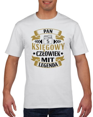 Koszulka męska Księgowy Człowiek Mit Legenda M Biały