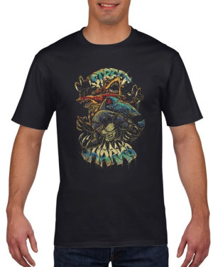 Koszulka męska Street Sharks XL Czarny