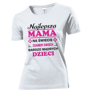 Koszulka damska Najlepsza mama na świecie L Biały