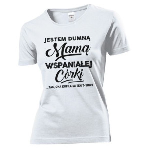 Koszulka damska Dumna mama L Biały