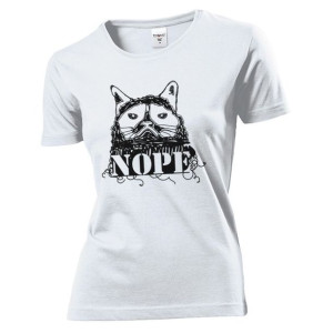 Koszulka damska Grumpy cat L Biały