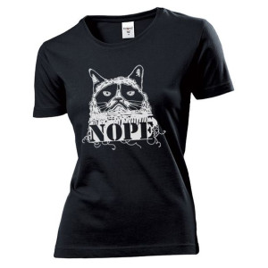 Koszulka damska Grumpy cat XL Czarny