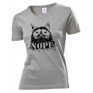 Koszulka damska Grumpy cat M Szary
