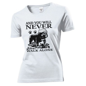 Koszulka damska You will never walk alone XL Biały