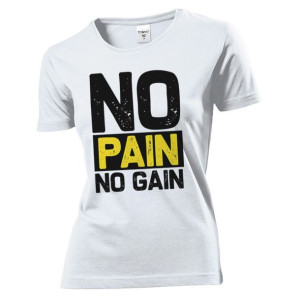 Koszulka damska No pain no gain S Biały