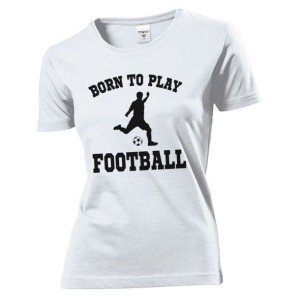 Koszulka damska Born to play football M Biały