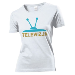 Koszulka damska Telewizja kosmici M Biały
