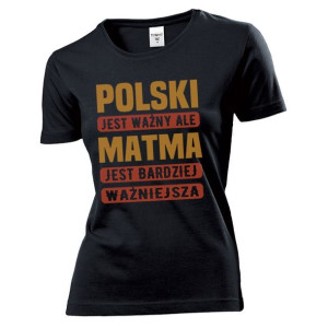 Koszulka damska Polski vs matma S Czarny