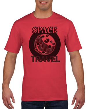 Koszulka męska Space Travel Podróże kosmiczne S Czerwony