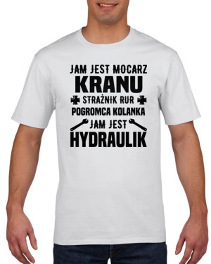 Koszulka męska Jam jest Hydraulik XXL Biały