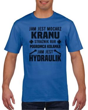 Koszulka męska Jam jest Hydraulik XL Niebieski