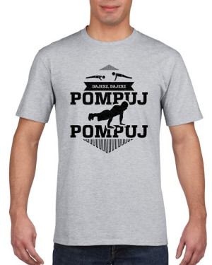 Koszulka męska Dajesz pompuj S Szary