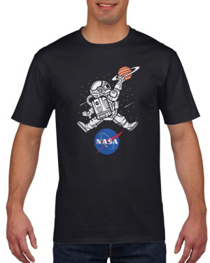 Koszulka męska Kosmiczna koszykówka NASA XL Czarny