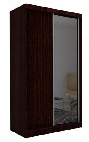 Szafa przesuwna 150 cm wenge + lustro P150