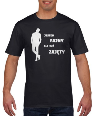 Koszulka męska Jestem fajny, ale już zajęty M Czarny