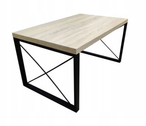 Ława stolik kawowy 100x60 dąb sonoma metalowe nogi