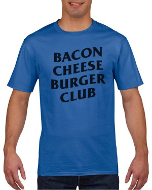 Koszulka męska Bacon cheeseburger club L Niebieski