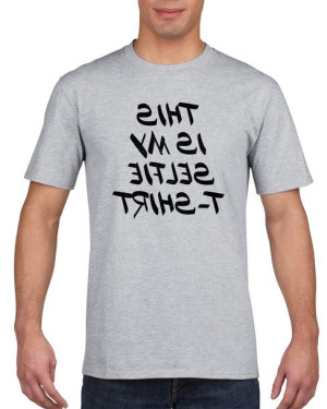 Koszulka męska Selfie T-shirt S Szary