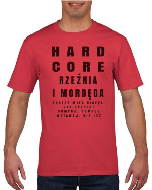 Koszulka męska Hardcore rzeźnia mordęga XXL Czerwony